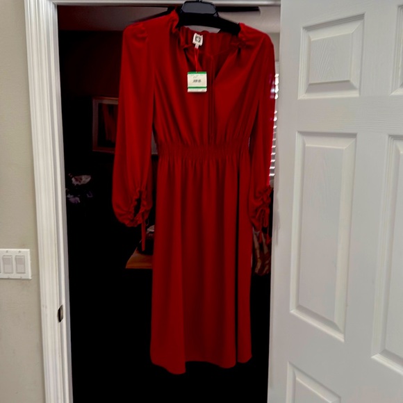 Anne Klein Dresses & Skirts - Beautiful red dress elastic waist. Great for a nice summer date.